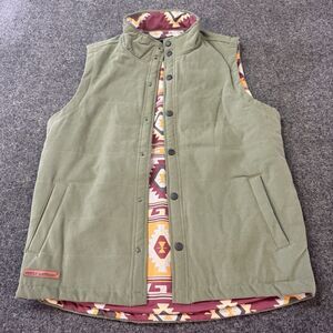 Simply Southern Vest Womens Small Aztec Lined Snap Front Sleeveless Jacket